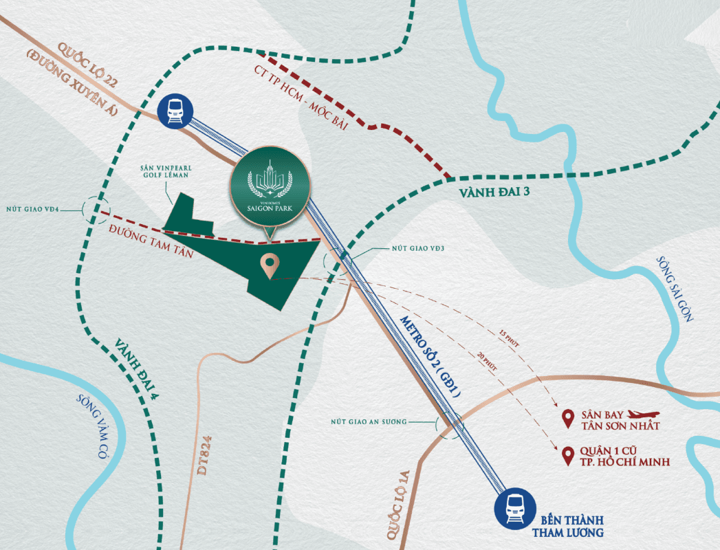Vì sao vị trí Vinhomes Sài Gòn Park không còn được định nghĩa bằng khoảng cách?
